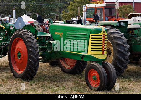 Antique Oliver 77 Row Crop Tractor on Display at Heritage Festival Lanesville Indiana Stock Photo