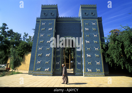 Ishtar Gate Babylon Iraq. Stock Photo