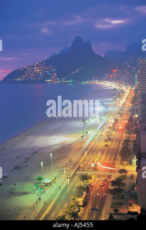 Impanema Beach Rio de Janeiro Brazil Stock Photo