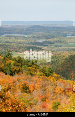 Autumn colors atop Mont Saint-Marie in the Outaouais region of Quebec Canada Stock Photo