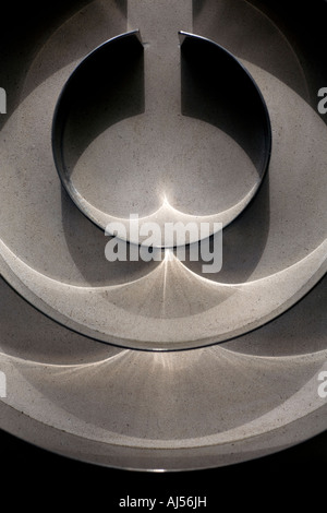 Stainless steel and light sculpture at Burghley House, Lincolnshire, UK Stock Photo