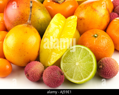 TROPICAL FRUITS Stock Photo
