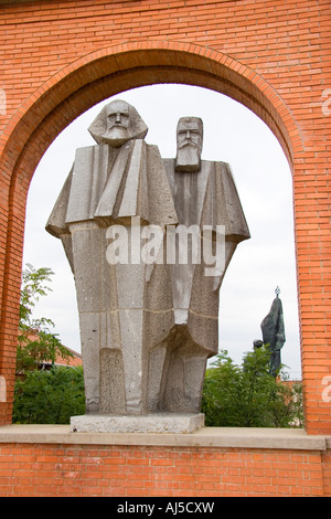 Marx and Engels, Statue Park, Budapest Stock Photo