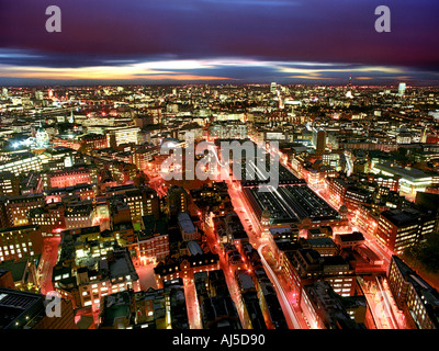 london panoramic night view barbican england uk Stock Photo