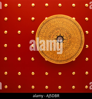 Chinese feng shui compass on the Great Red Gate Stock Photo