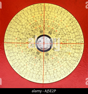 Front view of Chinese feng shui compass Stock Photo