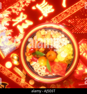 Candy box and decoration for Chinese New Year Stock Photo: 14628407 - Alamy