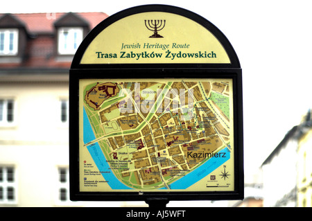 map-of-kazimierz-in-kazimierz-the-jewish-quarter-krakow-stock-photo
