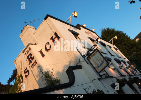 The Ostrich Inn by the docks in Bristol on a warm summer evening England Stock Photo