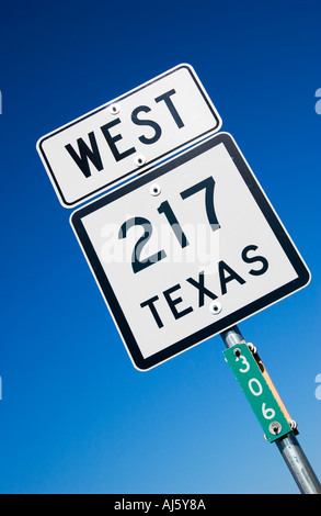 West 217 Texas state highway sign USA Stock Photo