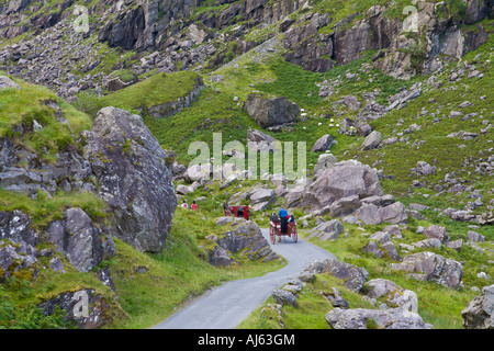 Jaunting Cars 'Gap of Dunloe' County Kerry Ireland Stock Photo