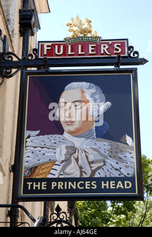 The Princes Head public house sign at Richmond Surrey Stock Photo