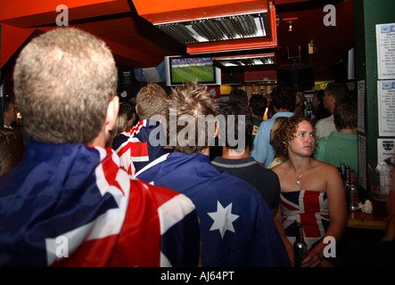 Australia vs Italy, 2006 World Cup Finals, Walkabout pub, Shepherds Bush, London Stock Photo