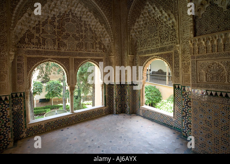 A room inside La Alhambra in Granada s old section Stock Photo