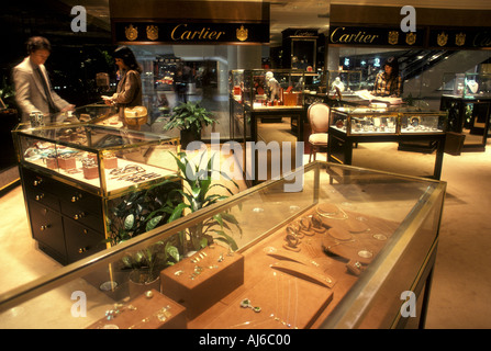 Woman shopping in Cartier store in the Galleria in Houston Texas