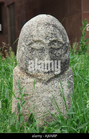 Turkic gravestone Bishkek Stock Photo