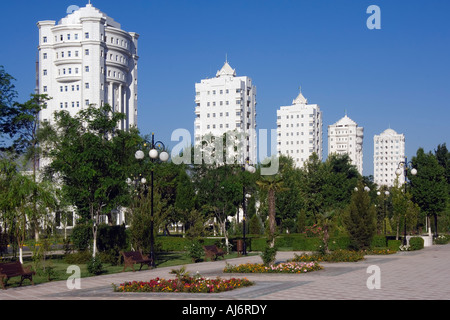 Residential buildings, Ashgabat, Turkmenistan Stock Photo