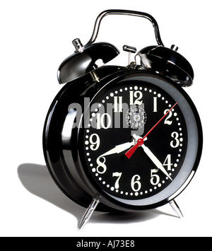 black alarm Clock Stock Photo