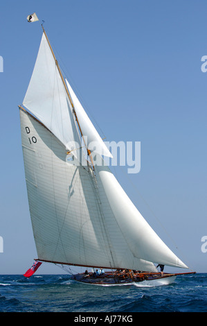 The Lady Ann Classic gaff rigged sloop by designed by William Fife Stock Photo