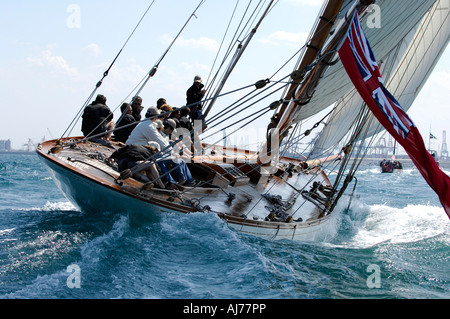 The Lady Ann Classic gaff rigged sloop designed by William Fife Stock Photo