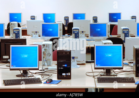 Computer Room in an educational facility Stock Photo