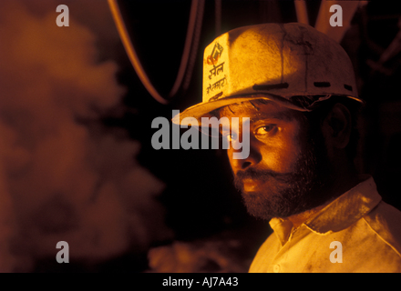 Worker at SAIL Steel Authority of India Ltd plant Bokaro Jharkhand India Stock Photo