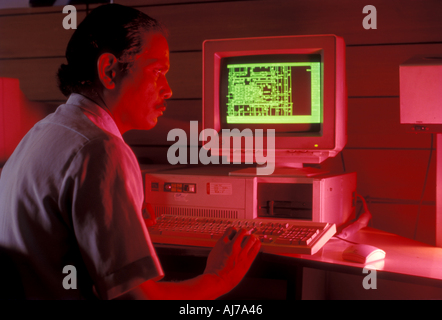 Worker at SAIL Steel Authority of India Ltd plant Bokaro Jharkhand India Stock Photo