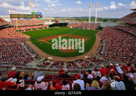 Great American Ballpark home of the Cincinnati Reds filled with fans during the early innings of a game Cincinnati Ohio Stock Photo