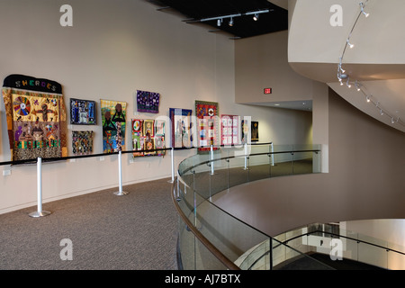 Beautiful displays await visitors in the From Slavery to Freedom Exhibit Hall inside the National Underground Railroad Freedom Stock Photo