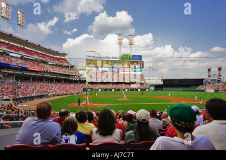 Great American Ballpark home of the Cincinnati Reds filled with fans during the early innings of a game Cincinnati Ohio Stock Photo