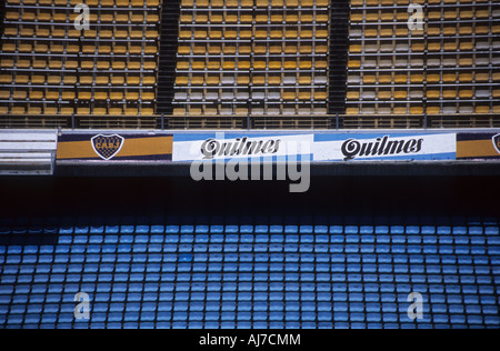 Seating in Estadio Alberto J. Armando / La Bombonera football stadium, home of Boca Juniors, La Boca, Buenos Aires, Argentina Stock Photo