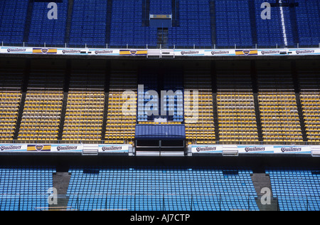 Seating in Estadio Alberto J. Armando / La Bombonera football stadium, home of Boca Juniors, La Boca, Buenos Aires, Argentina Stock Photo