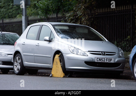 Gv of a clamped car. Stock Photo