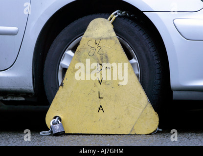 Gv of a clamped car. Stock Photo