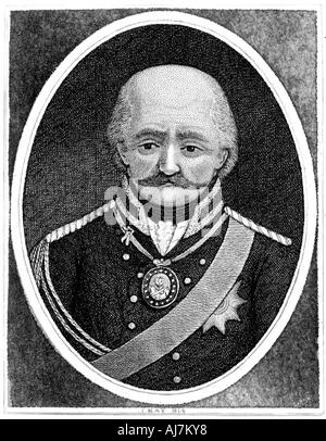 Gebhard Leberecht von Blucher, Prussian general, 1814. Artist: John Kay Stock Photo