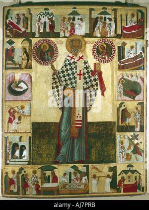 Icon of St Nicholas, Russian. Artist: Unknown
