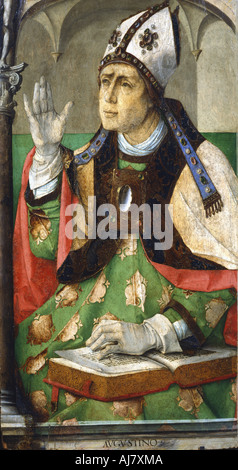 St Augustine of Hippo, 1460. Artist: Joos van Gent Stock Photo