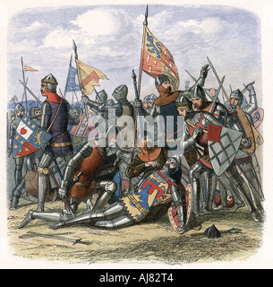 Death of Henry Percy (Harry Hotspur) at the Battle of Shrewsbury, 21 July 1403, (c1860). Artist: Unknown Stock Photo