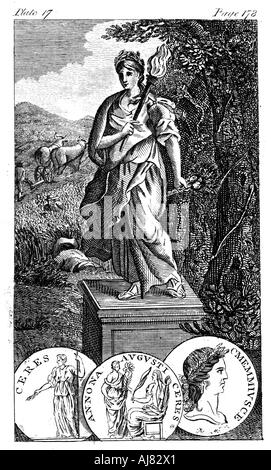 Ceres, Roman goddess of agriculture and corn. Artist: Unknown Stock Photo