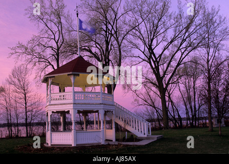 DOUBLE-DECKER GAZEBO IN MATOSKA CITY PARK, WHITE BEAR LAKE, MINNESOTA