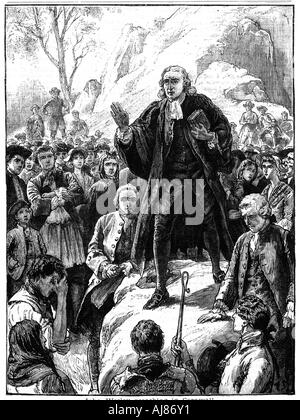 John Wesley, 18th century English non-conformist preacher, 1888. Artist: Unknown Stock Photo