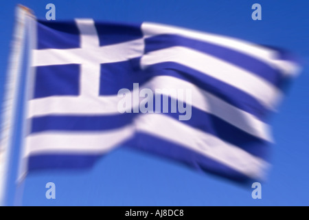 Olympics 2004 Athens Greece Greek Flag Stock Photo