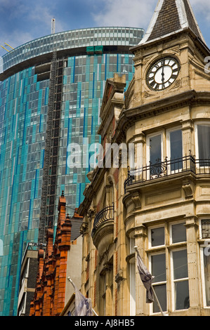 Beetham tower Birmingham Radisson SAS hotel tower with old buildings Stock Photo