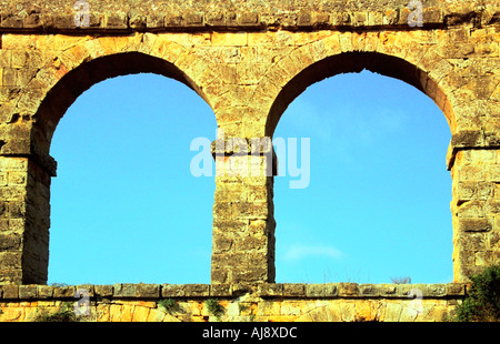 Aqueduct de las Ferreras near Tarragona Catalonia Spain Stock Photo