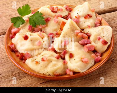 POLISH PIEROGI RUSKIE Stock Photo