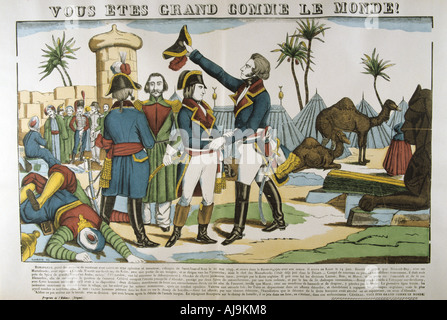 Napoleon and General Kleber on the expedition to Egypt, 1798, (c1835). Artist: Francois Georgin Stock Photo