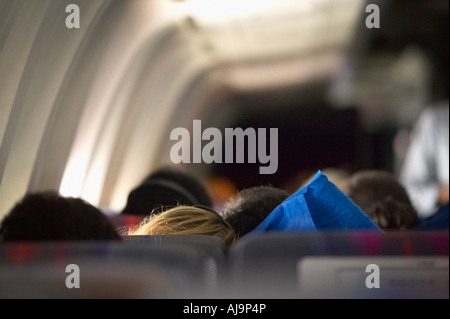 Couple on an Airplane Stock Photo