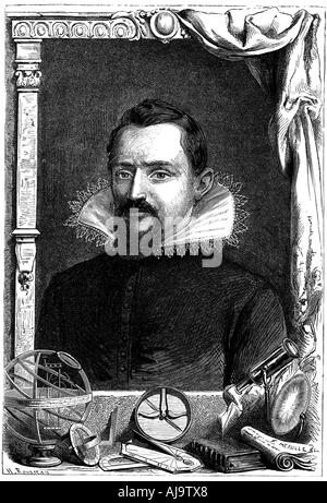 Johannes Kepler, German astronomer, c1600, (c1870). Artist: Unknown Stock Photo