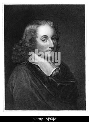 Blaise Pascal, 17th century French philosopher, mathematician, physicist and theologian, c1830. Artist: Henry Meyer Stock Photo