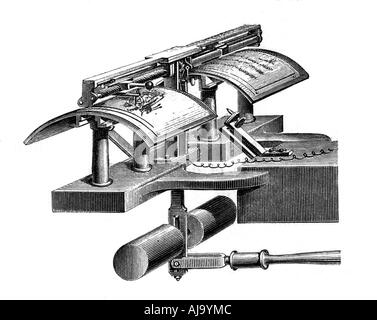 Caselli's pantelegraph, 1874 Artist: Unknown Stock Photo